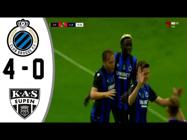 KAS Eupen 0-4 Club Brugges- Les buts de Krépin Diatta et Youssouph Badji