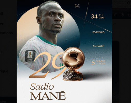 Ballon d’OR – « Sadio Mané pouvait prétendre à une meilleure place » (Manager)