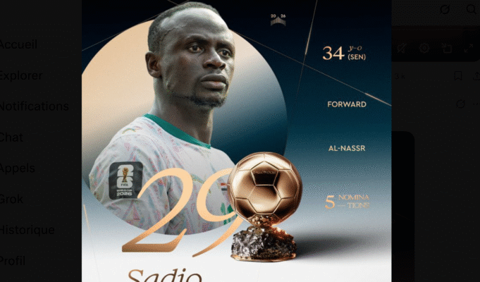 Ballon d’OR – « Sadio Mané pouvait prétendre à une meilleure place » (Manager)